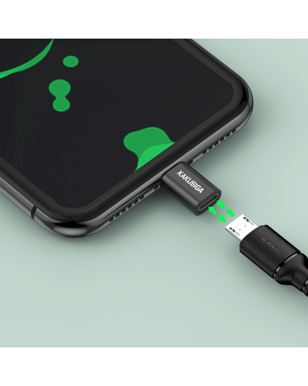 KAKU Adapter KSC-531 Shanxing - Micro USB to Type C - black