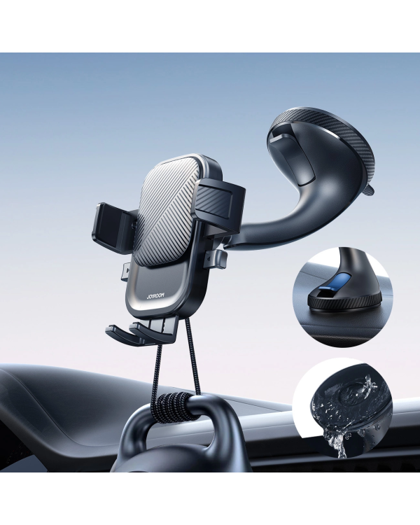 Joyroom JR-OK6 зажимной держатель телефона для стекла - черный