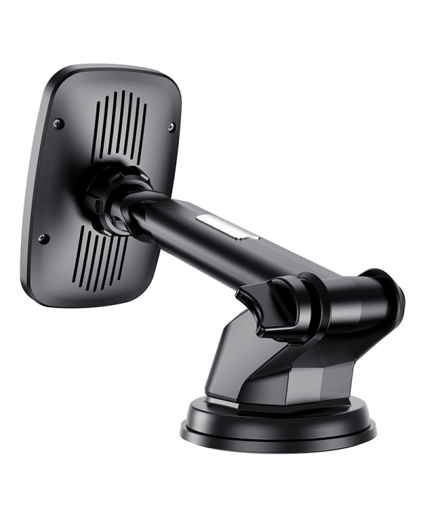 Автомобильный держатель Borofone BH35 с беспроводной зарядкой QI 15W / USB-C / черный