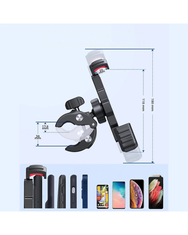 Joyroom Универсальный велосипед велосипед телефон держатель мотоцикл руль черный (JR-ZS264)