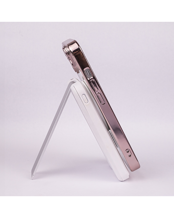 Forever MACS-100 magnetic wireless charging station with power bank white 5in1