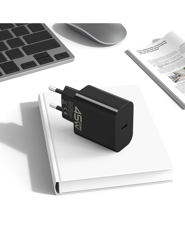 Blavec Настенное зарядное устройство BC-7 GaN4 - Type C - PD QC 45W 3A (TCBC7G4-CB453A) черный