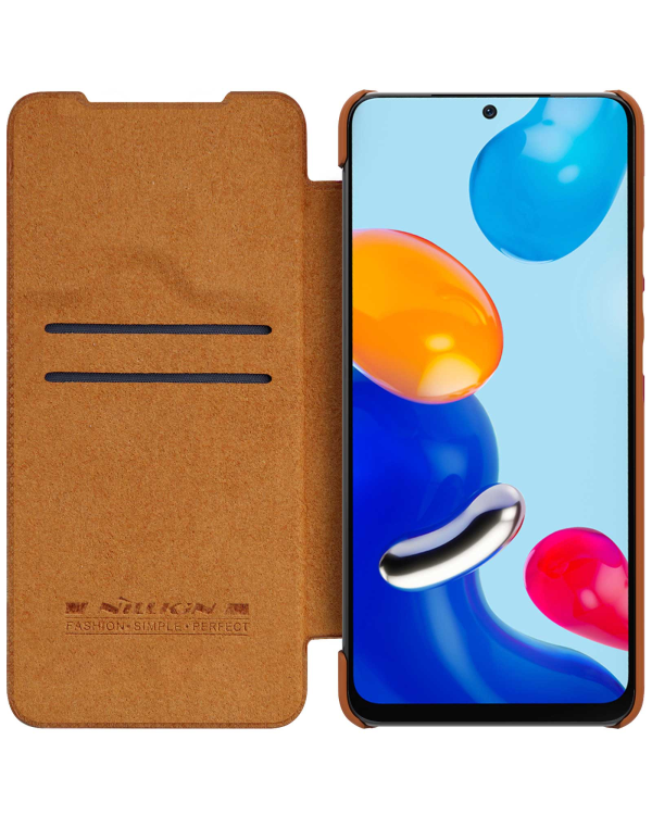 Nillkin Qin Book Case for Xiaomi Redmi Note 11 Brown