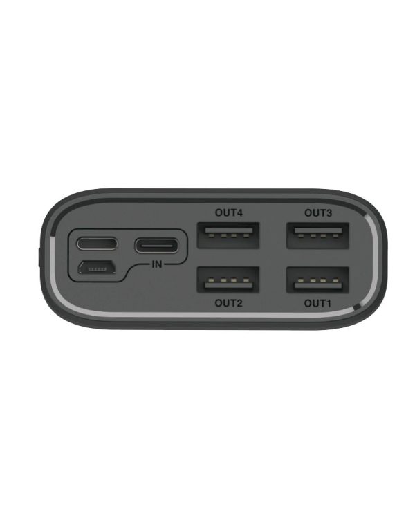 Dudao power bank 4x USB 30000mAh with LCD 4A black (K8Max black)