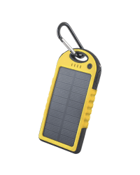 Forever STB-200 Solar Power Bank 5000 mAh Портативный аккумулятор 5V 1A + 1A + Micro USB Кабель Желтый