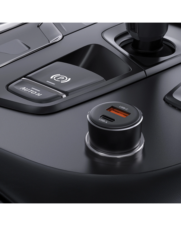 Автомобильное зарядное устройство Acefast B12 60 Вт USB-A | USB-C - черный