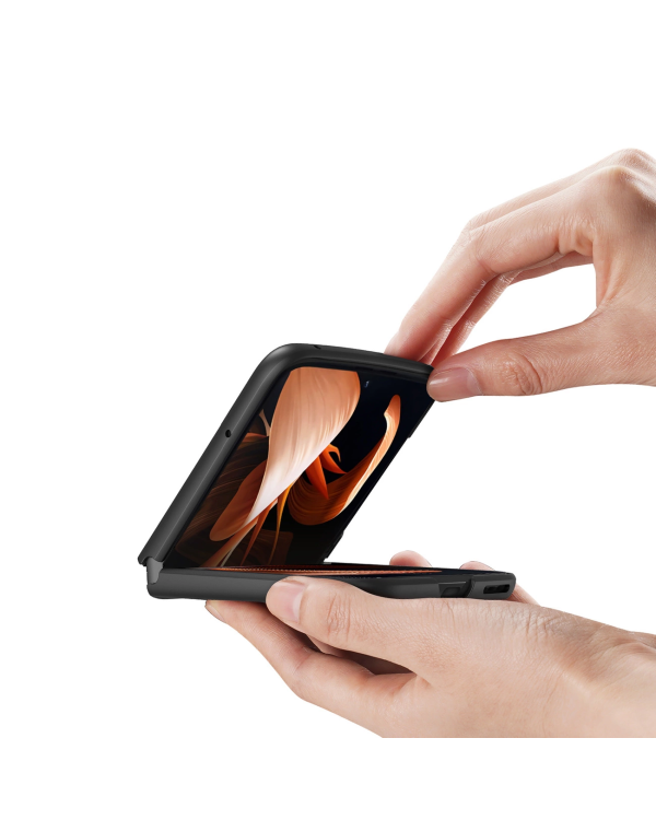 Dux Ducis Fino case for Motorola Razr 2022 cover with silicone frame black