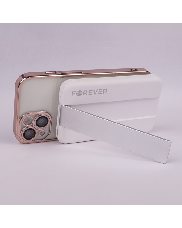 Forever MACS-100 magnetic wireless charging station with power bank white 5in1