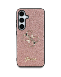 Etui Guess Fixed Glitter Big 4G Metal     Logo do Samsung Galaxy S25 Ultra różowy