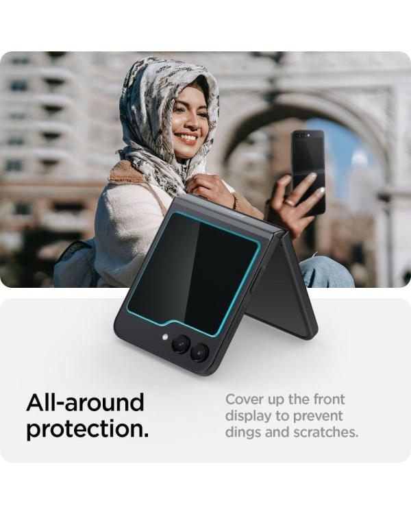 Закаленное стекло Spigen для Samsung Galaxy Z Flip 5 | 2 шт | прозрачное