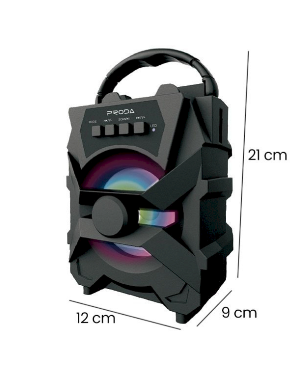 Proda Xunshen портативная беспроводная Bluetooth-колонка FM-радио / SD-кардридер / AUX / USB черный