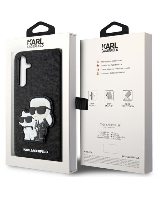 Karl Lagerfeld KLHCA34SANKCPK A34 5G A346 hardcase czarny|black Saffiano Karl & Choupette