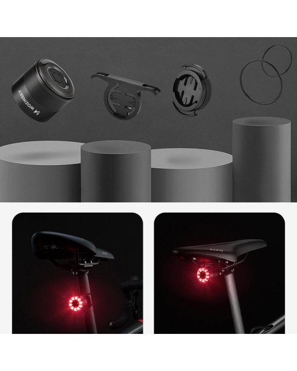 Wozinsky светодиодный задний велосипедный фонарь с микро USB красный свет 5 режимов черный (WRBLB2)