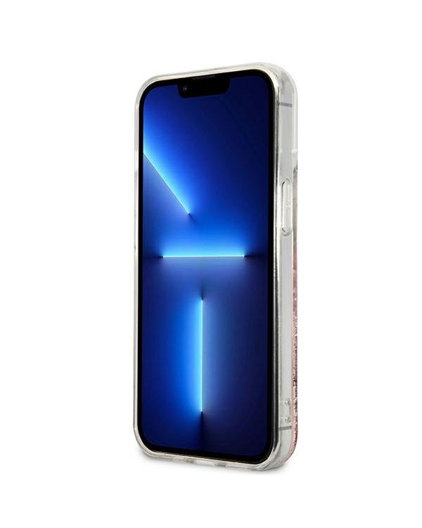 Karl Lagerfeld KLHCP13XPABGNU iPhone 13 Pro Max 6,7" różowy|pink hardcase PEEK A BOO Liquid Glitter