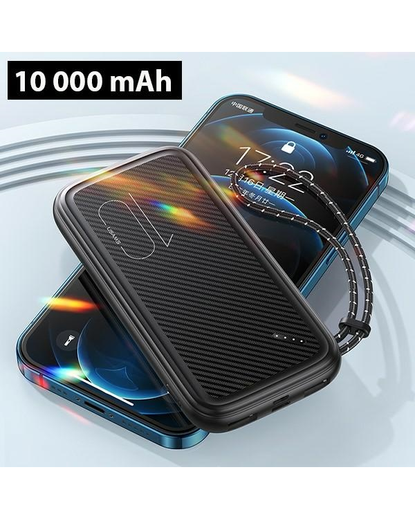 USAMS Powerbank PB56 10000mAh 2xUSB | USB-C | MicroUSB Fast Charge zielony| dark green 10KCD15003 (US-CD150)