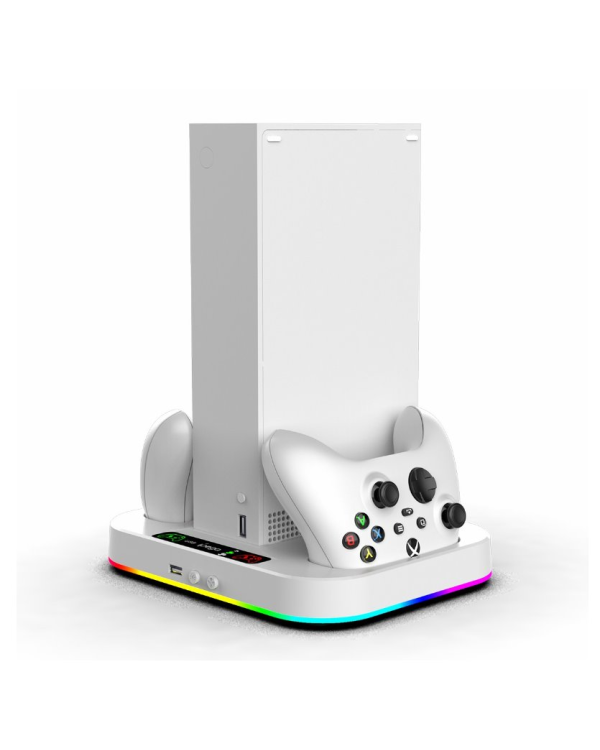 iPega XBS012S Multifunctional Charging and Cooling RGB Stand for Xbox Series S + 2pcs Batteries (Damaged Package)