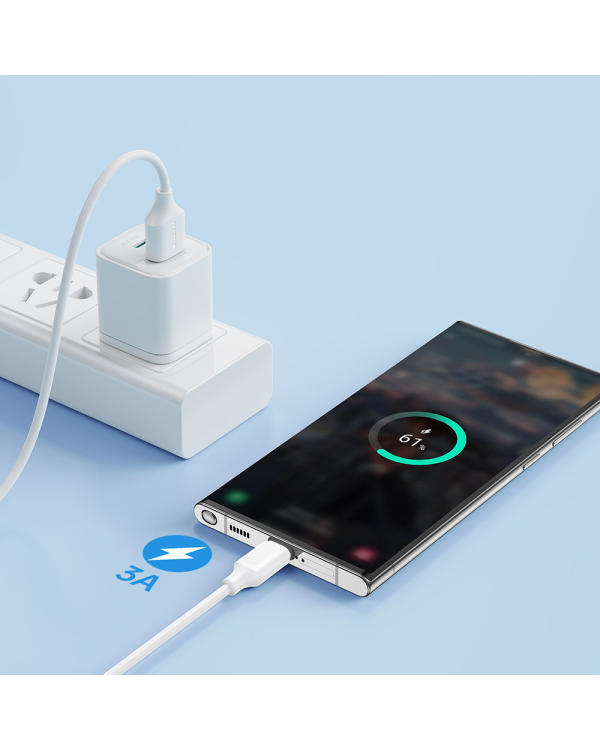 Joyroom USB charging | data cable - USB Type C 3A 0.25 m black (S-UC027A9)