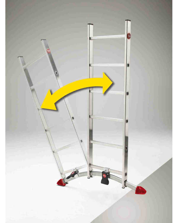 Комбинированная лестница S100 Hailo ProfiLOT | алюминий| 3x12 ступени