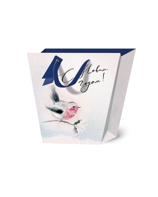 Сумка бумажная Лакарт "Новый год"