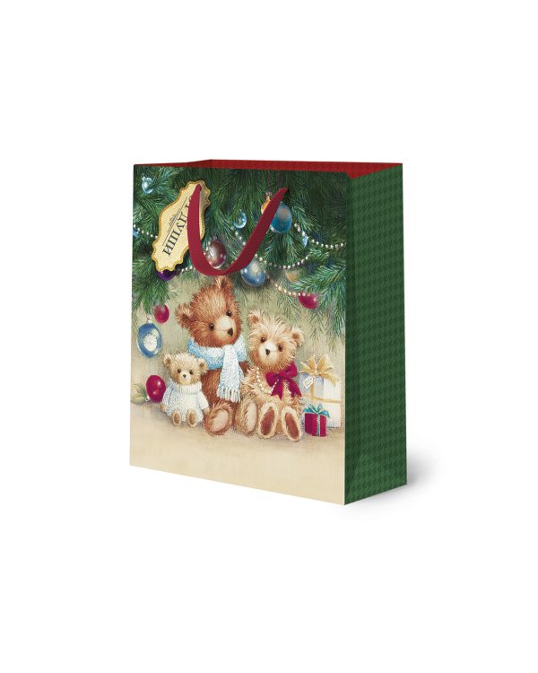 Сумка бумажная Лакарт "Новый год"