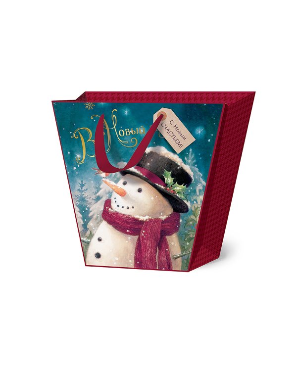 Сумка бумажная Лакарт "Новый год"
