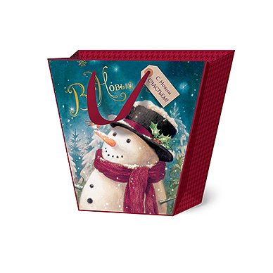 Сумка бумажная Лакарт "Новый год"