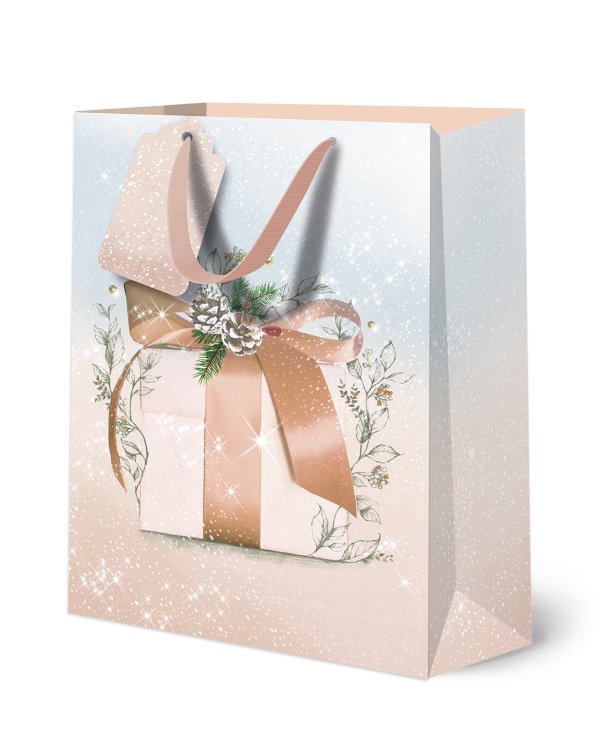 Сумка бумажная Лакарт "Новый год"