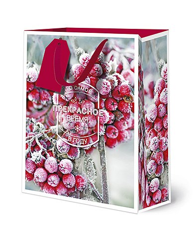 Сумка бумажная Лакарт "Новый год"