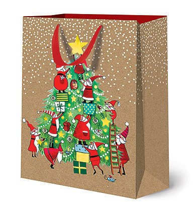 Сумка бумажная Лакарт "Новый год"