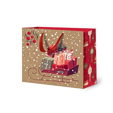 Сумка бумажная Лакарт "Новый год"