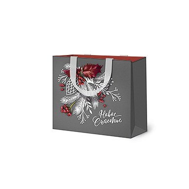 Сумка бумажная Лакарт "Новый год"