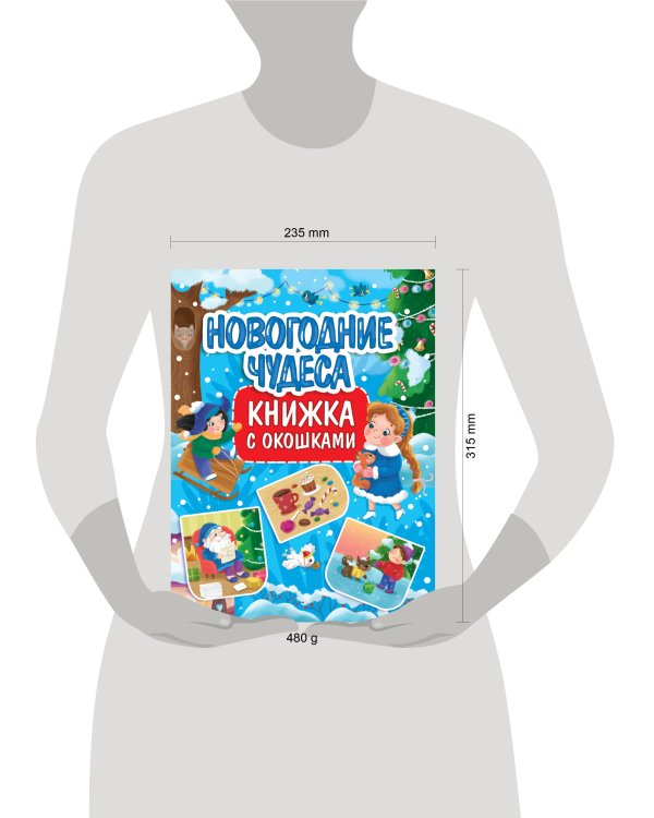 КНИЖКА С ОКОШКАМИ 235х315. НОВОГОДНИЕ ЧУДЕСА