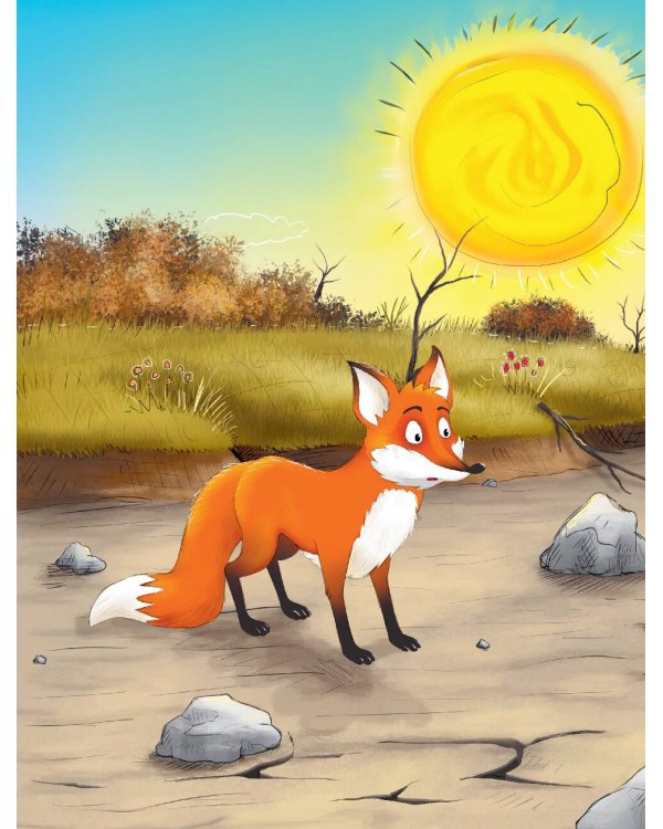 Лиса и лягушонок (ил. автора)