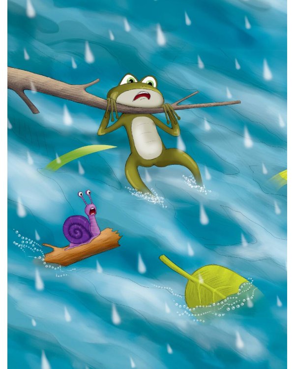 Лиса и лягушонок (ил. автора)