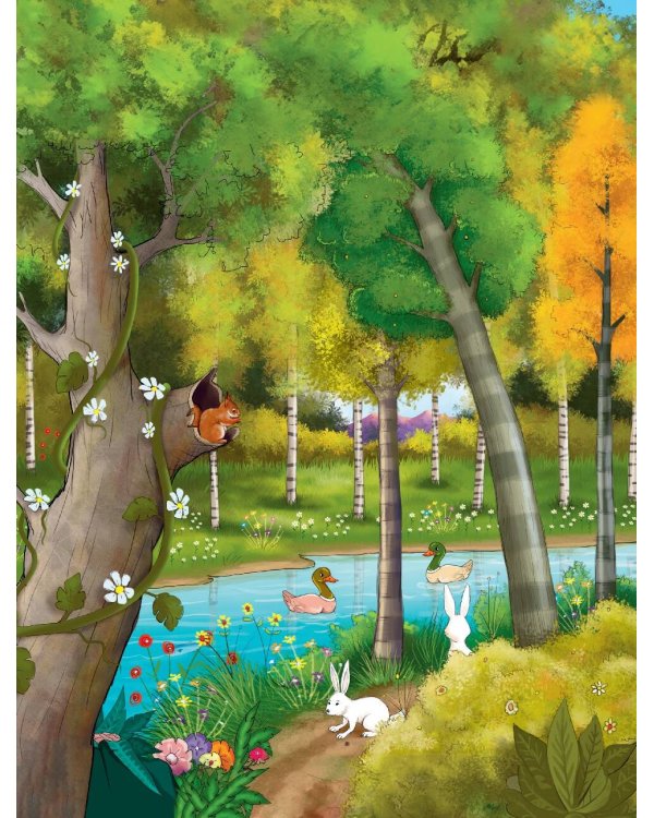 Лиса и лягушонок (ил. автора)