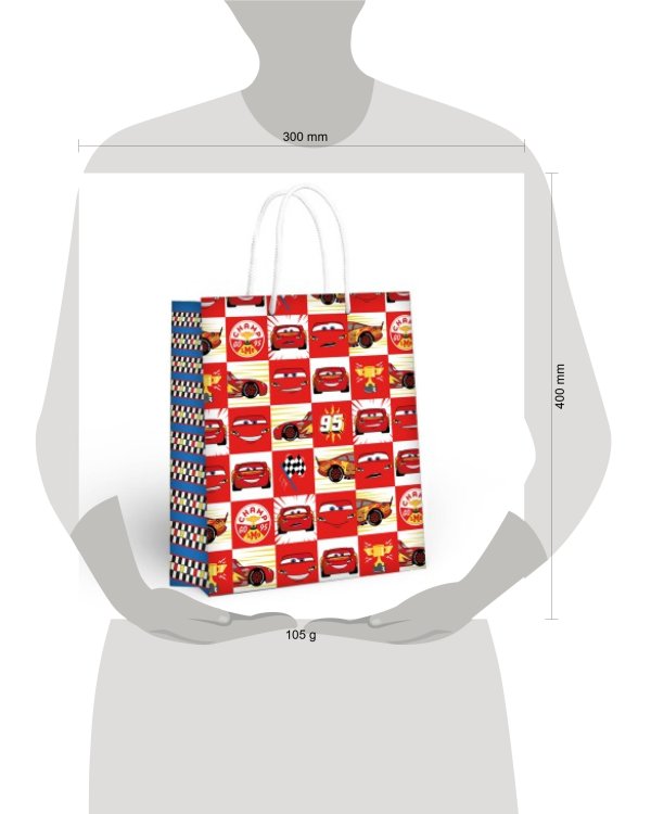 Тачки.Пакет подарочный большой - 1, 400*300*140 мм