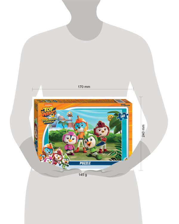 Мозаика "puzzle" 160 "Отважные птенцы" (Никелодеон)