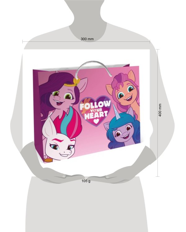 My Little Pony.Пакет подарочный большой - 7 (Follow your heart), 400*300*140 мм