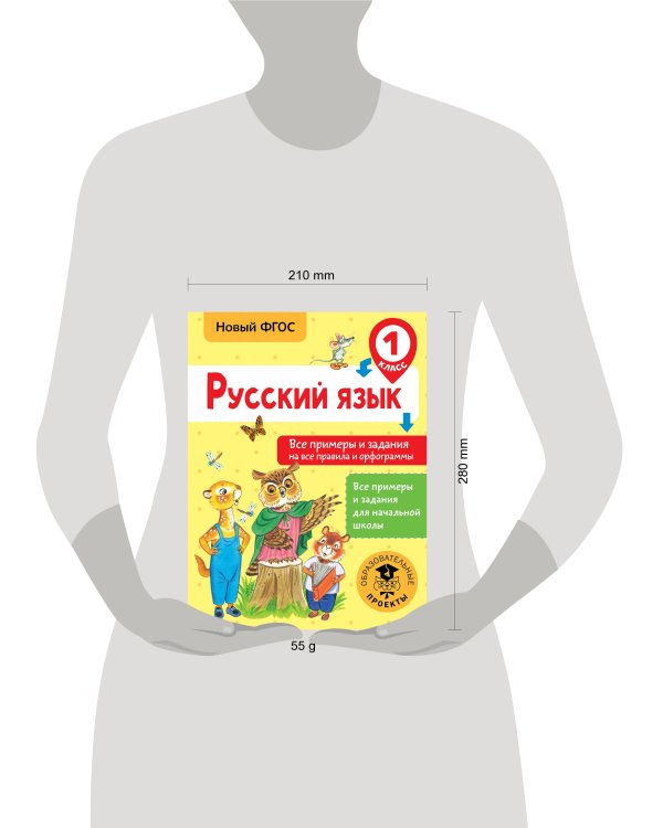 Русский язык. Все примеры и задания на все правила и орфограммы. 1 класс