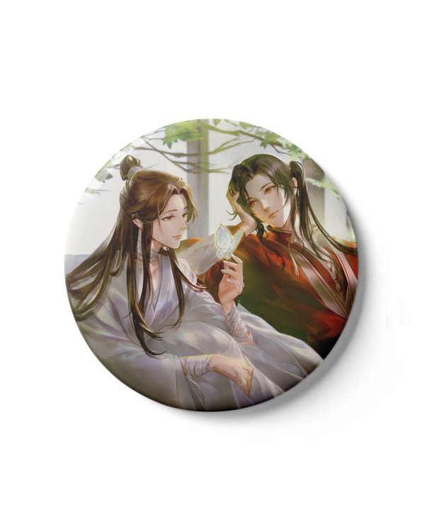 Значок металлический "Благословение небожителей. Бабочка. Круг"