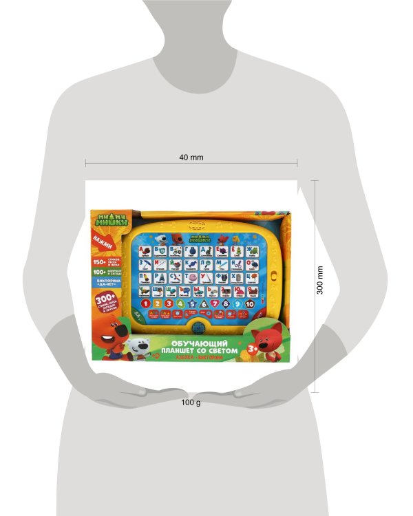 Обучающий планшет Ми-ми-мишки 300 стихов,песен,загадок,звуков.азбука.свет.кор.бат Умка в кор.48шт