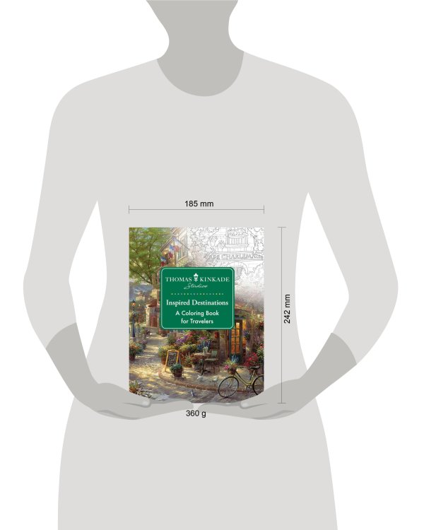 Thomas Kinkade Studios Inspired Destinations: A Coloring Book for Travelers Направления, раскраска для путешественников /Книги на английском языке