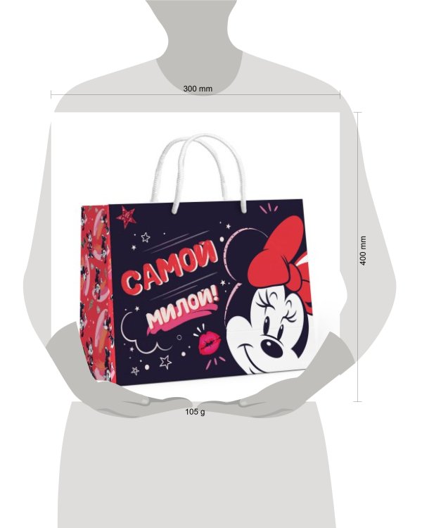 Minnie Mouse. Пакет подарочный большой - 5, 400*300*140 мм