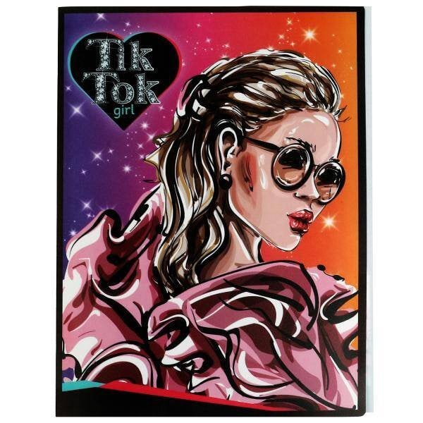 Папка с 20 вкладышами TIK TOK GIRL в кор.4*24шт