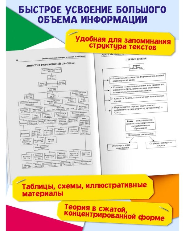 Отечественная история в схемах и таблицах
