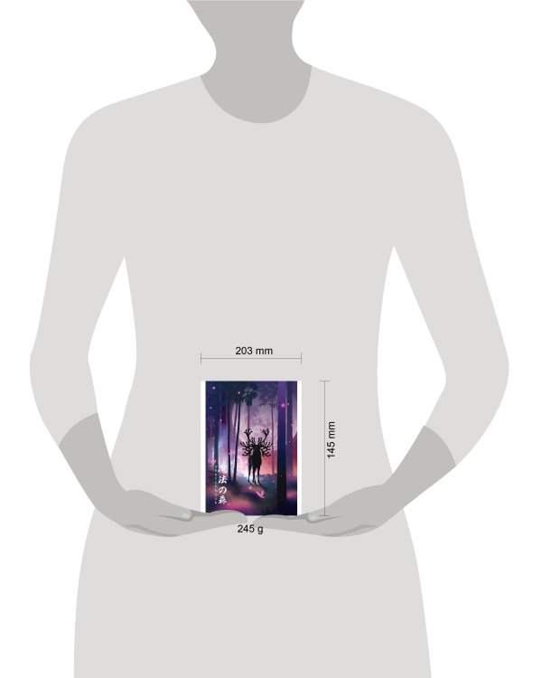 СКЕТЧБУК А5. ОЛЕНЬ В ВОЛШЕБНОМ ЛЕСУ (выб.лак)