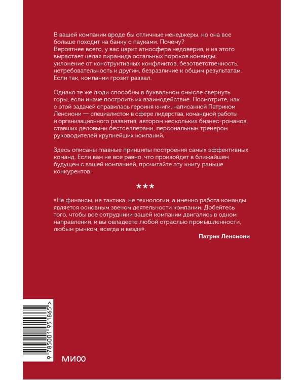 Пять пороков команды