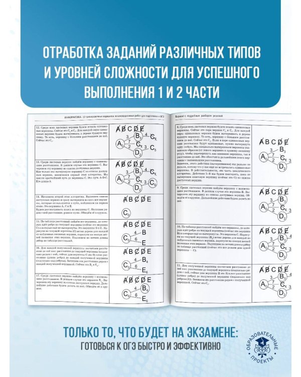 ОГЭ-2025. Информатика. 10 тренировочных вариантов экзаменационных работ для подготовки к основному государственному экзамену