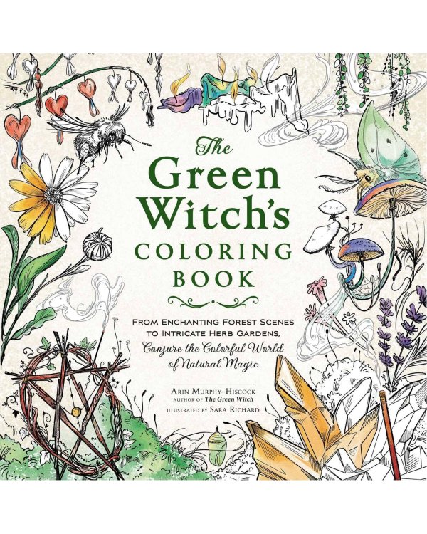 The Green Witch's Coloring Book Раскраска Зелёной Ведьмы /Книги на английском языке