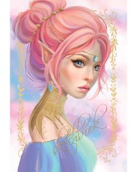 СКЕТЧБУК А5. ДЕВУШКА ЭЛЬФ (выб.лак)